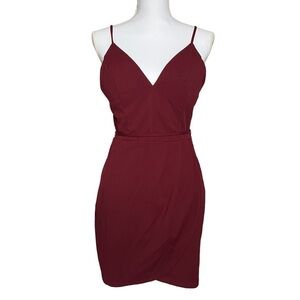 Honey &‎ Rosie Dress Size Large Burgundy Red Bodycon New